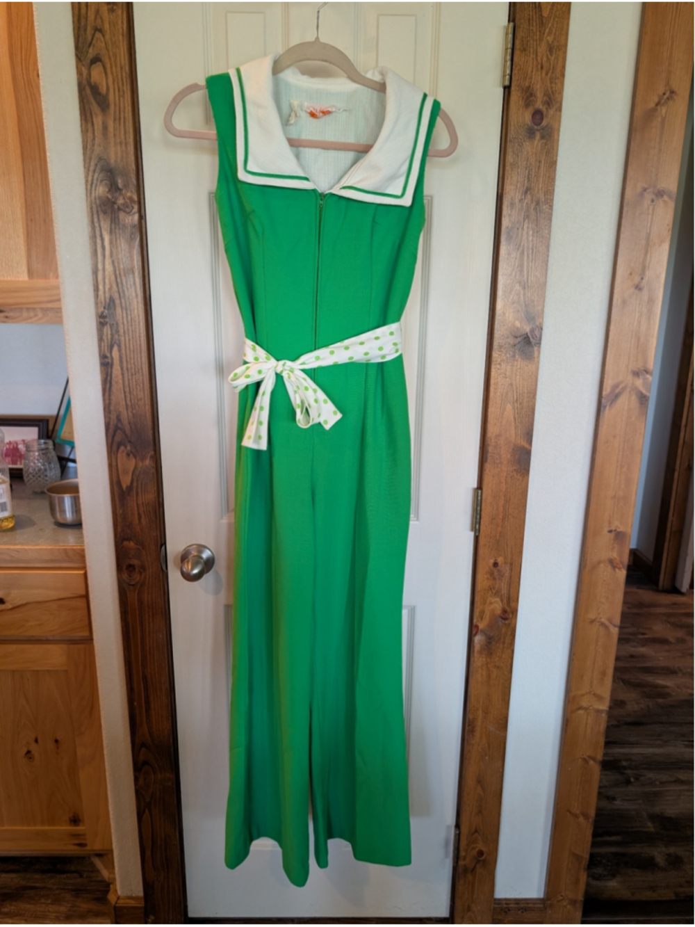 Women's Melissa Lane Vintage Sailor Jumpsuit Green White